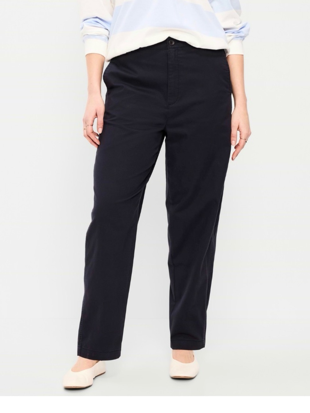 🌻Old Navy Women’s Black High Rise OG Chino Pants - L Tall - EUC - Stretch